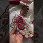 Pastel Embroidered Moss Chiffon Saree for Wedding and Festive Wear