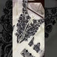 Elegant Roman Silk Embroidered Straight Suit Set for Festive Wear