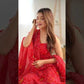 Bandhej Chiffon Flared Anarkali Gown with Dupatta