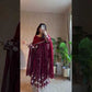 Embroidered Fendy Silk Anarkali Set with Dupatta