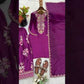 Elegant French Crepe Farshi Suit Set for Festive and Occasion Wear