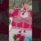 G-MEE Satin Silk Saree with Stitched Aangi Blouse with gota patti work