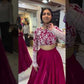Royal Crimson Embroidered Lehenga Set for Wedding and Festive Wear