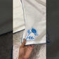 Elegant Roman Silk white Straight Suit Set with blue work for Festive and Daily Wear