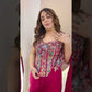 Designer Ready to Wear Embroidered Crepe Silk Saree for Festive and Party Wear
