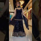 Elegant Embroidered Silk Sharara Suit Set for Wedding and Festive Wear