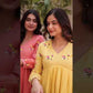 Embroidered Cotton Anarkali Kurti Pant Set for Festive and Casual Wear