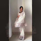 Elegant Crush Saree with Indian style Embroidery for Festive and Party Wear