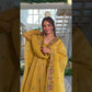 Crunchy Silk Embroidered Gown Sharara Set with Dupatta for Elegant look