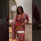 Designer Chinnon Silk Saree with Mirror Work for Festive and Wedding Wear