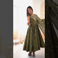 Roman Chanderi Silk Embroidered Anarkali Suit Set