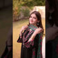 Noir Elegance Embroidered Silk Kurta Set with Dupatta for Festive and Wedding Wear