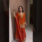 Festive Embroidered Georgette Sharara Suit Set