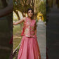 Pure Shimmer Embroidered Lehenga Set with Overlay Top – Wedding & Festive Wear