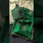 Elegant Embroidered Fandy Satin Silk Saree for Wedding and Festive Occasions