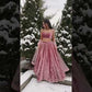 Blush Blossom Embroidered Satin Lehenga Set for Wedding and Festive Wear