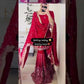 Royal Festive Embroidered Chinon Silk Kurta Sharara Set for Wedding and Celebration Wear