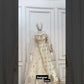 Elegant Embroidered Net Gown Lehenga Set