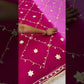 Pure Chiffon Saree with Gota Patti work and dual color for Festive Celebrations available in 4 colors