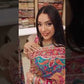 Designer Chinnon Silk Saree with Mirror Work for Festive and Wedding Wear