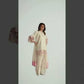 Elegant Crepe Silk Kurta Set with Moti Handwork and Organza Dupatta for Festive Wear