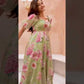 Floral Printed Faux Georgette Gown for Festive and Day Occasion Wear