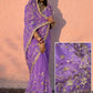 Handworked Gota Patti Georgette Saree with Sequence Lace Border