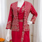 ready to wear saree with Koti in Crepe Silk fabric