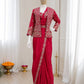 ready to wear saree with Koti in Crepe Silk fabric
