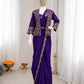 ready to wear saree with Koti in Crepe Silk fabric