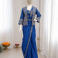 ready to wear saree with Koti in Crepe Silk fabric