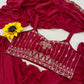 ready to wear saree with Koti in Crepe Silk fabric