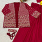 ready to wear saree with Koti in Crepe Silk fabric