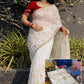 Handworked Gota Patti Georgette Saree with Sequence Lace Border